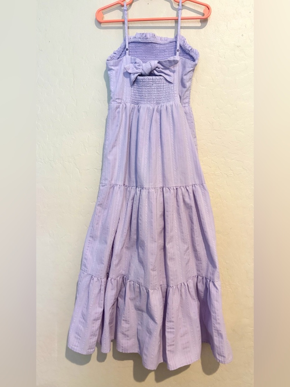 Art Class Lavender Tiered  Girls Smocked Summer Sundress- Size 6/7 - Picture 2 of 3